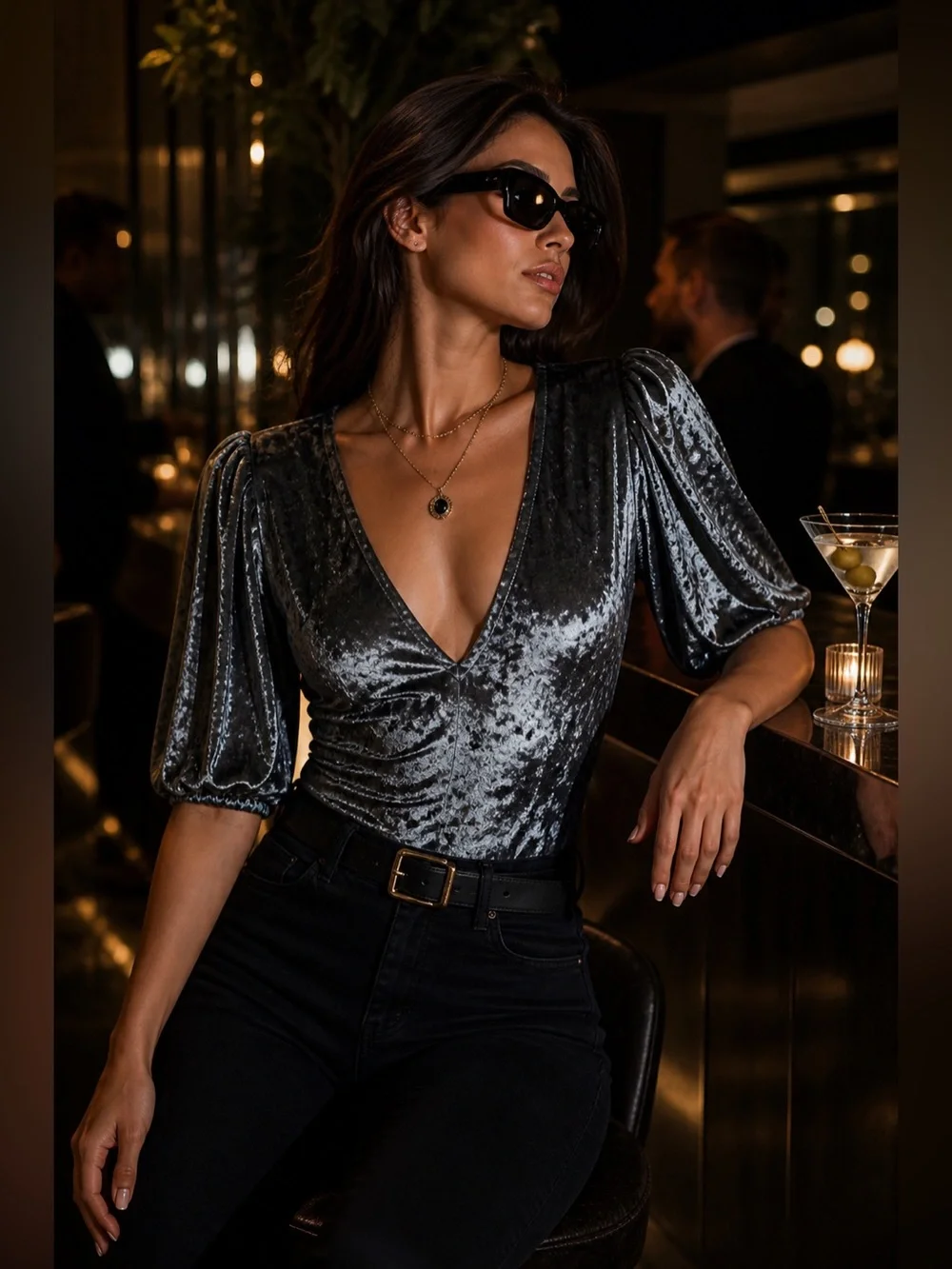 Free People Intimately Don’t You Wish Bodysuit Velvet Silver/Gray Size Large